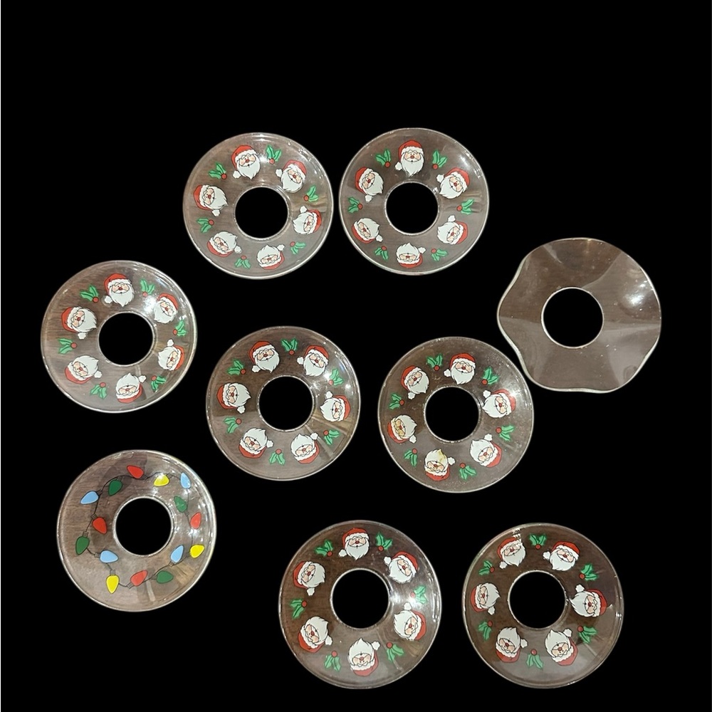 Set of 9 Christmas Bobeches